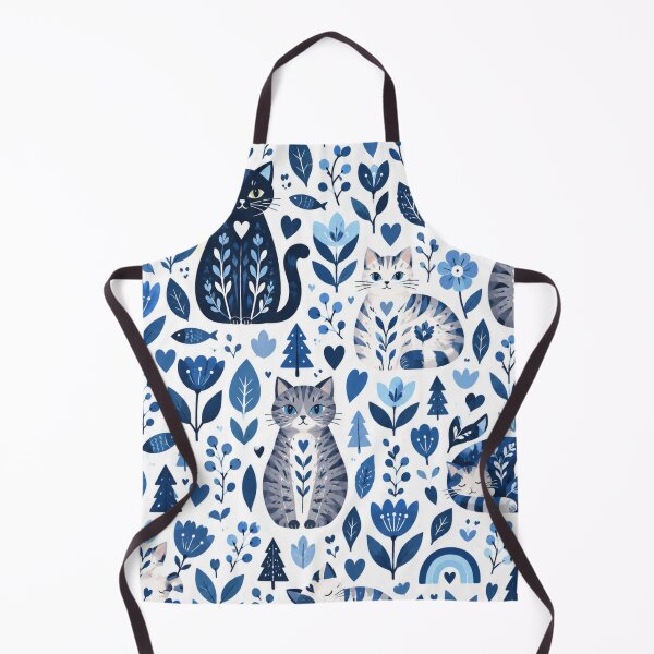 Item preview, Cute Scandinavian Cat Pattern | Nordic Floral Cat Design designed and sold by Aramdesing.