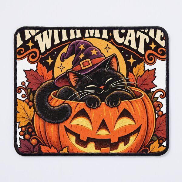 Item preview, Cat in Pumpkin - Vintage Retro designed and sold by Feral Feline.