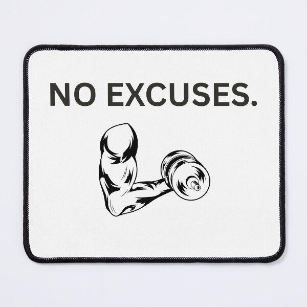 Item preview, No Excuses Gym Fitness Workout designed and sold by ALdesingArt.