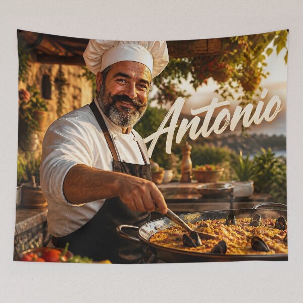 Item preview, Antonio Spanish Paella Chef Artwork designed and sold by AmigoContact.