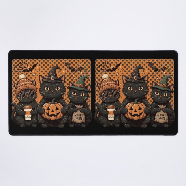 Item preview, Pumpkin Catpuccino Cute Black Cats Spooky Treats Retro Polka Dot Classic T-Shirt designed and sold by Basma Designs | Retro, Kawaii Shirts & Stickers.