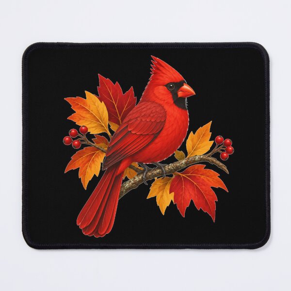 Item preview, Northern Cardinal Autumn Bird designed and sold by ARDELVEX STUDIO.