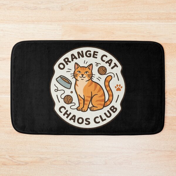 Item preview, Orange Cat Chaos Club Vintage Badge Graphic designed and sold by mood-draftsman.