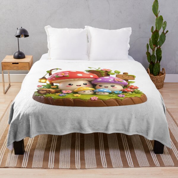 Item preview, Kawaii mushroom family designed and sold by Tunarite.