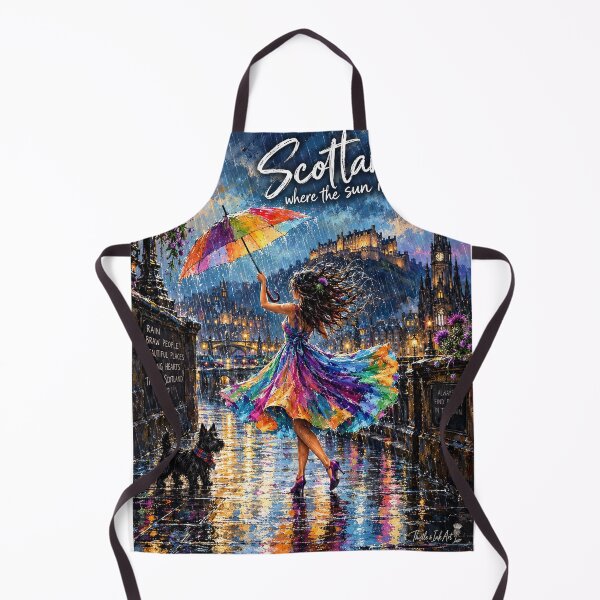 Item preview, Scotland – Where the Sun Is a Rumour | Colourful Scottish Rain Art designed and sold by Thistleinkart.