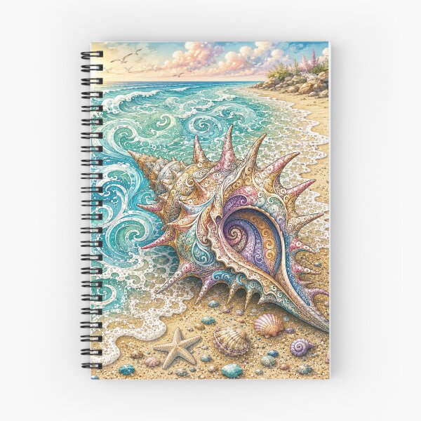 Item preview, Intricate Seashell on Sandy Beach designed and sold by PaintedbyCarol.
