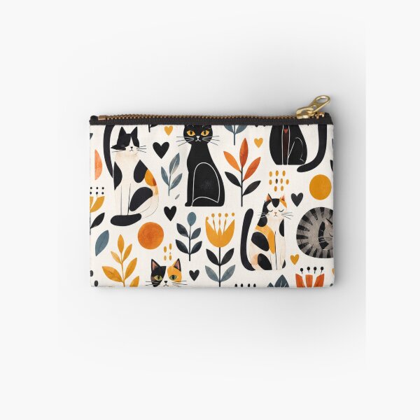 Item preview, Cute Scandinavian Cat Pattern | Nordic Floral Cat Design designed and sold by Aramdesing.