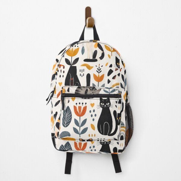 Item preview, Cute Scandinavian Cat Pattern | Nordic Floral Cat Design designed and sold by Aramdesing.