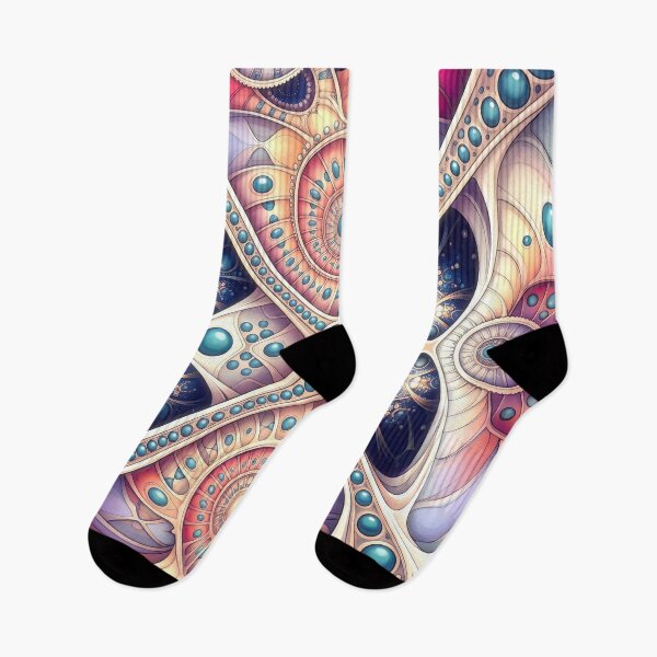 Artikelvorschau, Psychedelic Pastel Kaleidoscope Fractal Mandala entworfen und verkauft von Frackxion.