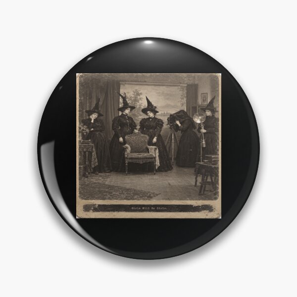 Item preview, Girls Will Be Girls Victorian Witch Lover designed and sold by POD DYNASTY | Original Print On Demand T-Shirt Graphics.