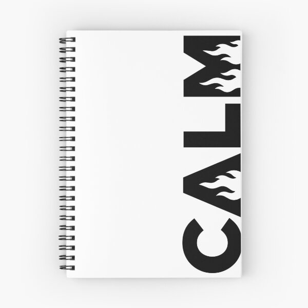 Item preview, CALM — Minimalist Typography with Burning Flame Graphic designed and sold by bambooks.tabooks.