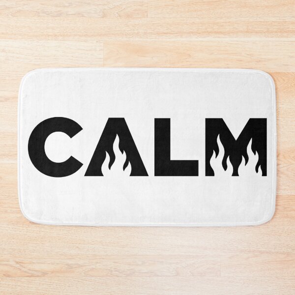 Item preview, CALM — Minimalist Typography with Burning Flame Graphic designed and sold by bambooks.tabooks.