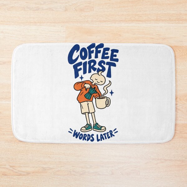 Item preview, Coffee First Words Later Retro Humor designed and sold by zero8.design.