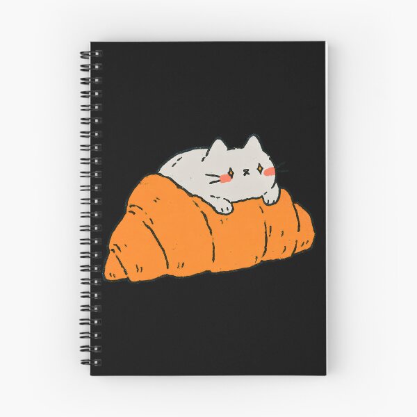 Item preview, Cute Cat Croissant Bakery Loaf | Wholesome Cozy French Pastry Art designed and sold by kuwagatamushi.