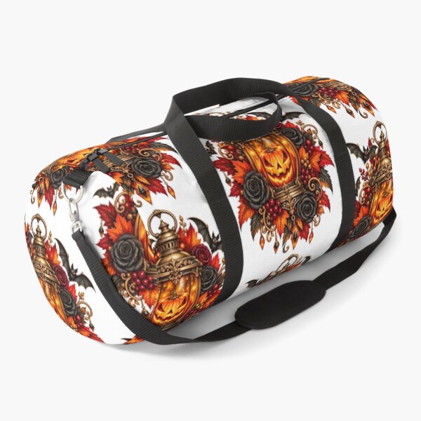 Item preview, Gothic Halloween Lantern – Glowing Pumpkin, Roses & Autumn Leaves designed and sold by Clothes With Smiling Animals Walt Gral.