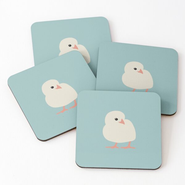 Item preview, Cute Minimalist Chick on Soft Teal Background designed and sold by Nasdigitalart.
