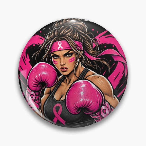 Item preview, Fight With Heart Breast Cancer Boxing Warrior designed and sold by CurrentPhase.