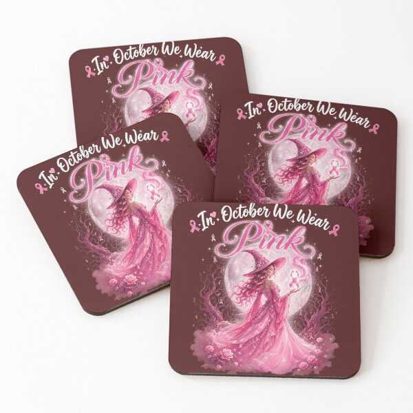 Item preview, In October We Wear Pink Witch Breast Cancer Awareness Halloween designed and sold by DYAFLK.