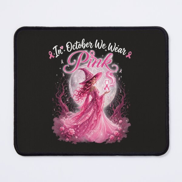 Item preview, In October We Wear Pink Witch Breast Cancer Awareness Halloween designed and sold by DYAFLK.