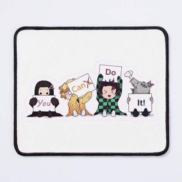 Item preview, Chibi Demon Slayer Squad You Can Do It Motivational Anime Art designed and sold by BlackSyeth.