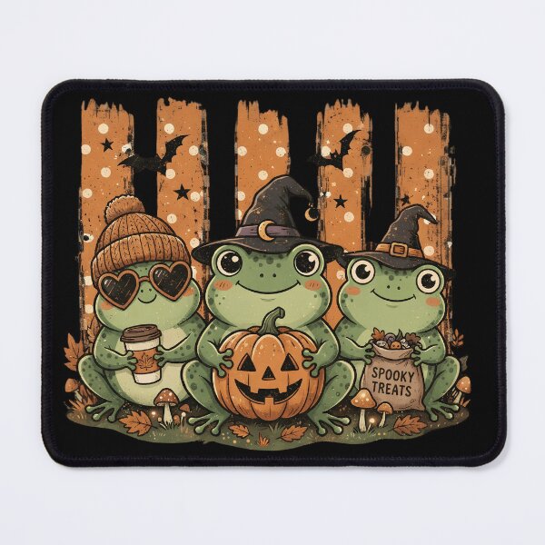 Item preview, Cute Halloween Frog Witches Retro Art designed and sold by Basma Designs | Retro, Kawaii Shirts & Stickers.