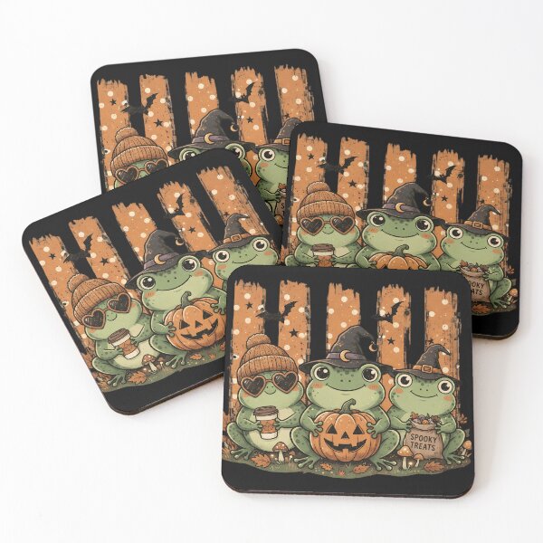 Item preview, Cute Halloween Frog Witches Retro Art designed and sold by Basma Designs | Retro, Kawaii Shirts & Stickers.
