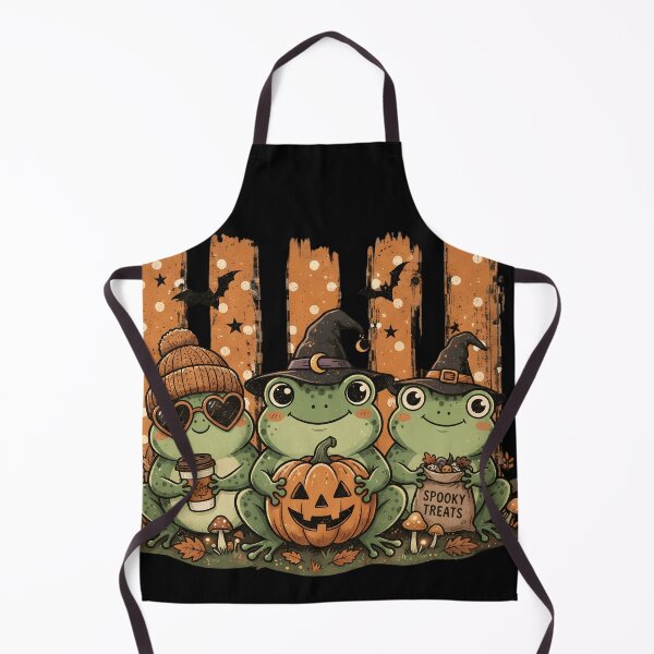 Item preview, Cute Halloween Frog Witches Retro Art designed and sold by Basma Designs | Retro, Kawaii Shirts & Stickers.