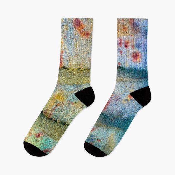 Item preview, Celestial Cartography, Teal Gold and Red Abstract designed and sold by ArithraStudio.
