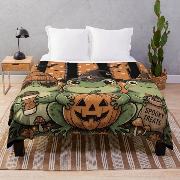 Item preview, Cute Halloween Frog Witches Retro Art designed and sold by Basma Designs | Retro, Kawaii Shirts & Stickers.