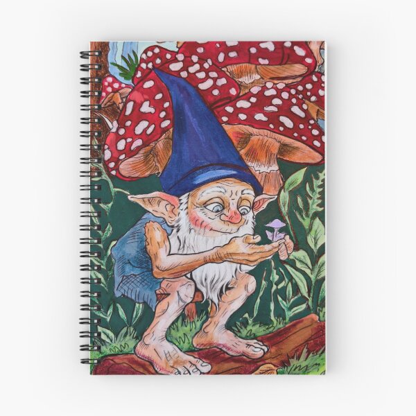 Item preview, Grumpy Gnome with Mushroom and Tiny Flower designed and sold by Esengaye.