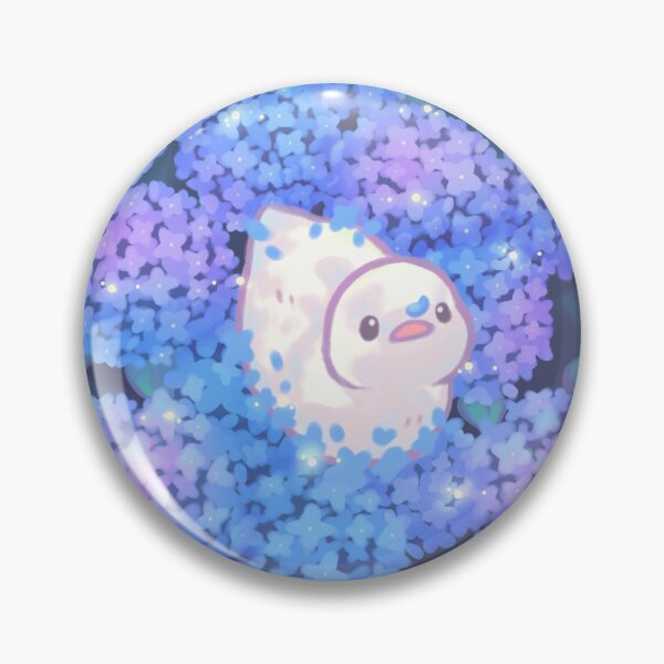 Item preview, Cute Duck Among Blue Hydrangeas – Cute Duck Illustration designed and sold by StrawberryLis.