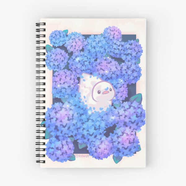 Item preview, Cute Duck Among Blue Hydrangeas – Cute Duck Illustration designed and sold by StrawberryLis.