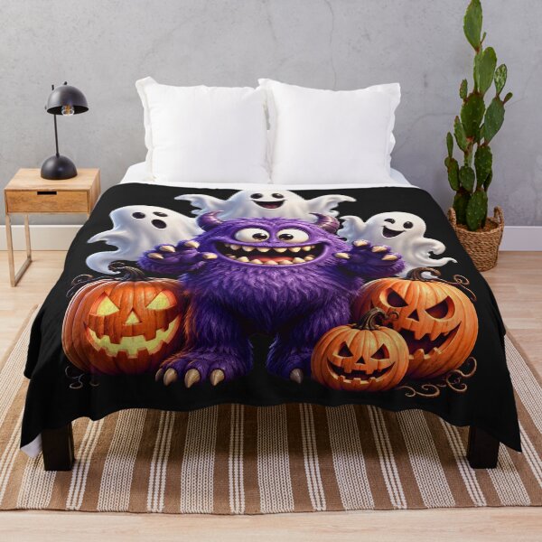 Item preview, Cute Halloween Monster Ghosts Pumpkin designed and sold by ArtSpark Studio.