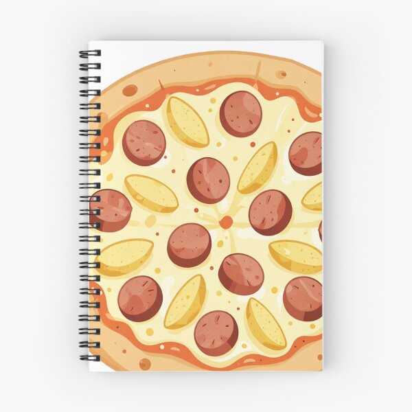Item preview, delicious sausage and potatoes italian pizza illustration designed and sold by WildArtIT.