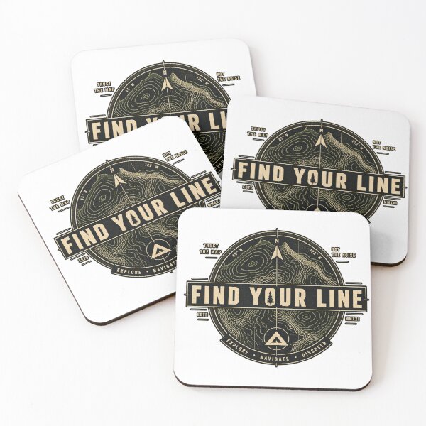 Item preview, Find Your Line – Vintage Topographic Outdoor Adventure designed and sold by MoRisi-Fashion.