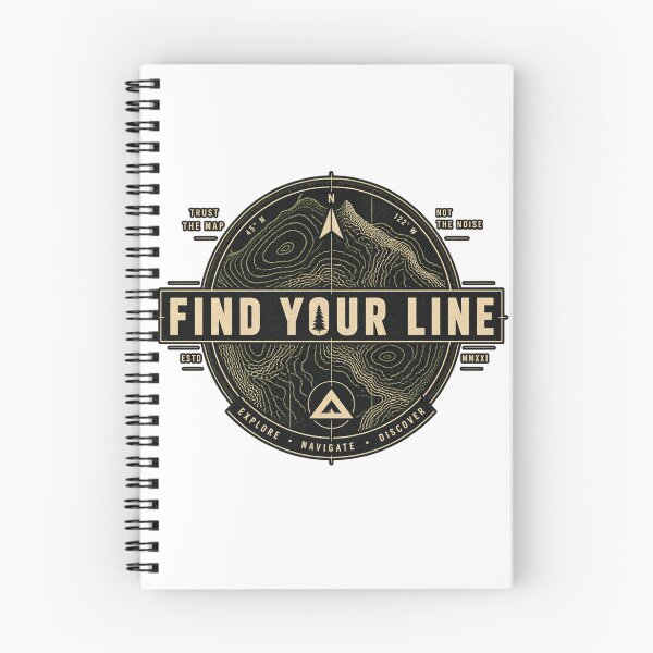 Item preview, Find Your Line – Vintage Topographic Outdoor Adventure designed and sold by MoRisi-Fashion.