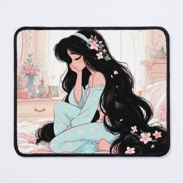 Item preview, Beautiful Dark-Haired Princess Thinking in Her Room Design designed and sold by MakersFolly.