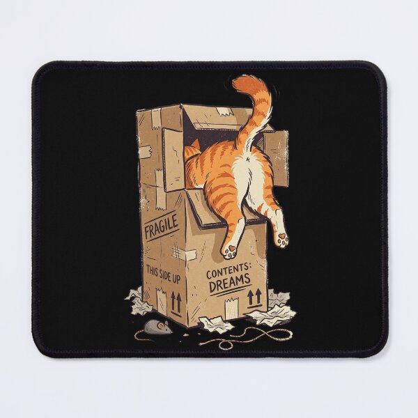 Item preview, Funny Orange Cat Diving in Cardboard Box Contents Dreams Graphic designed and sold by mood-draftsman.