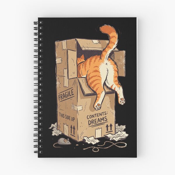 Item preview, Funny Orange Cat Diving in Cardboard Box Contents Dreams Graphic designed and sold by mood-draftsman.