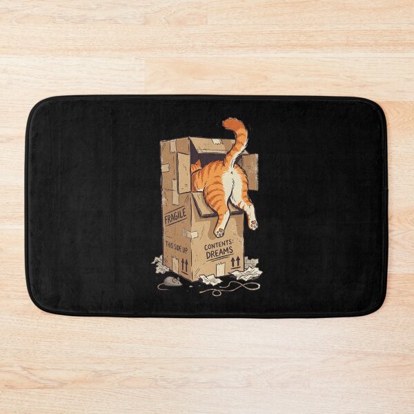 Item preview, Funny Orange Cat Diving in Cardboard Box Contents Dreams Graphic designed and sold by mood-draftsman.