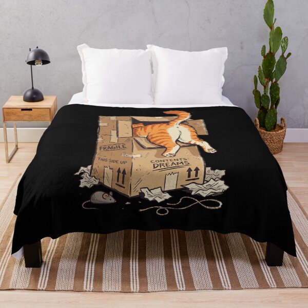 Item preview, Funny Orange Cat Diving in Cardboard Box Contents Dreams Graphic designed and sold by mood-draftsman.