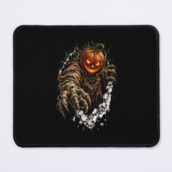 Item preview, Pumpkin Demon Breaking Through the Wall – Scary Halloween Horror Monster designed and sold by Kruti Collection.
