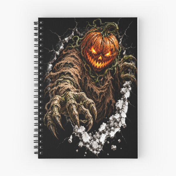 Item preview, Pumpkin Demon Breaking Through the Wall – Scary Halloween Horror Monster designed and sold by Kruti Collection.