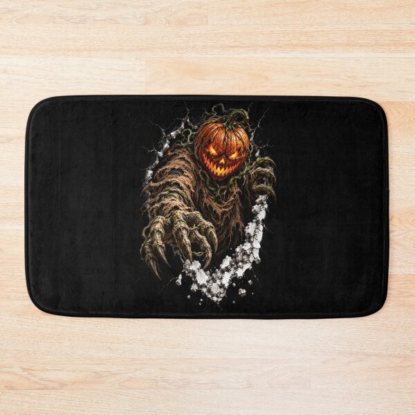Item preview, Pumpkin Demon Breaking Through the Wall – Scary Halloween Horror Monster designed and sold by Kruti Collection.