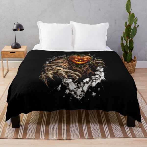 Item preview, Pumpkin Demon Breaking Through the Wall – Scary Halloween Horror Monster designed and sold by Kruti Collection.