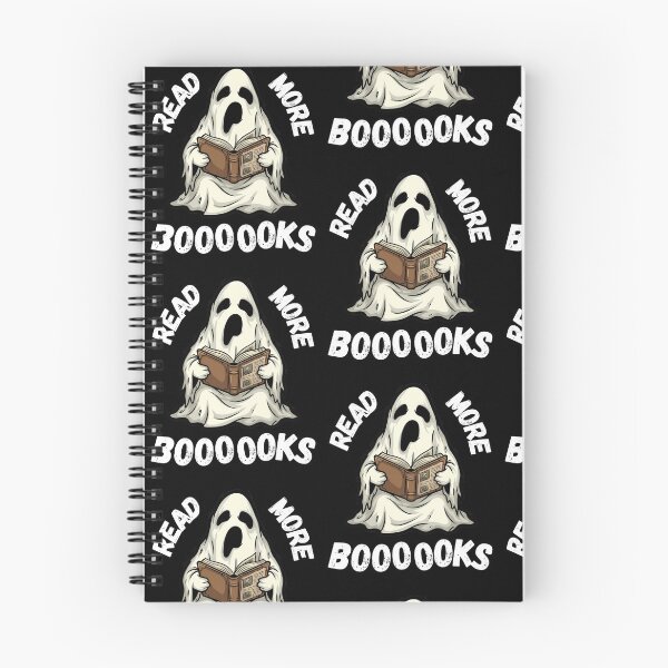 Item preview, Read More Booooooks Spooky Ghost Reading Bookworm designed and sold by Jacob Zubek.