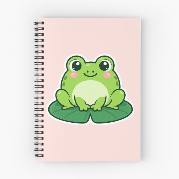 Item preview, Cute Frog On A Leaf Cute Sticker Design designed and sold by Inkworksbyshery.