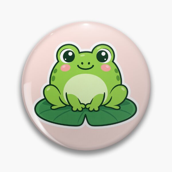 Item preview, Cute Frog On A Leaf Cute Sticker Design designed and sold by Inkworksbyshery.