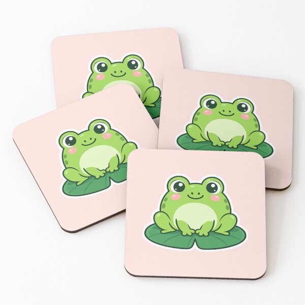 Item preview, Cute Frog On A Leaf Cute Sticker Design designed and sold by Inkworksbyshery.