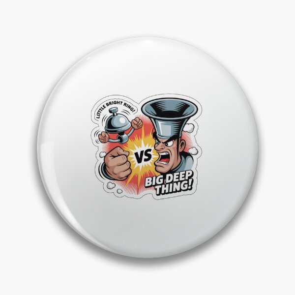 Item preview, Bicycle Bell Versus Ship Foghorn Scale Sticker designed and sold by Imaginarium of Chaos falcon88 .